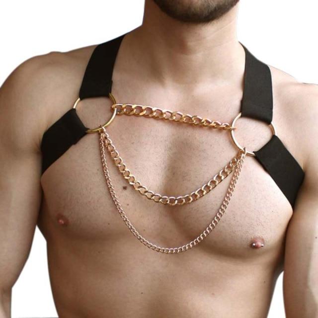 Gold Chain Chest Harness