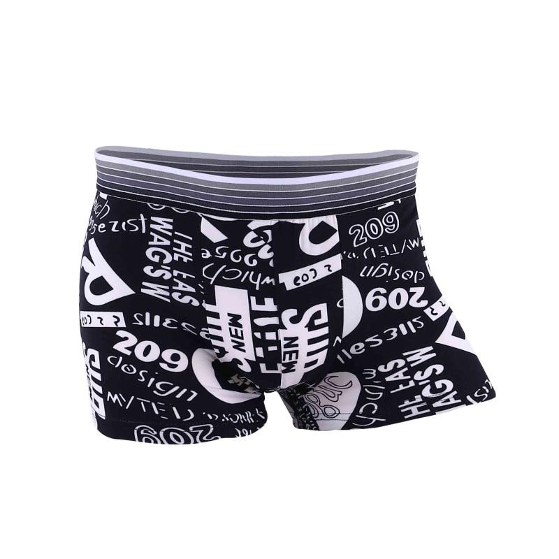 Ice Silk Soft Breathable Fashion Young Mens Boxers Cartoon Skull Personality U Pouch Seamless Underpants - Harrislynn