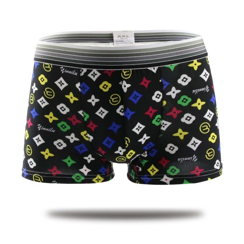 Ice Silk Soft Breathable Fashion Young Mens Boxers Cartoon Skull Personality U Pouch Seamless Underpants - Harrislynn