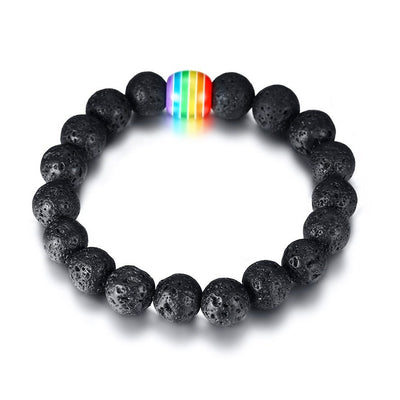 Lava Stone Rainbow Bracelet - Oh My Underwear