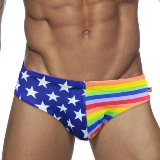 Patriotic Rainbow Swim Briefs - Oh My Underwear