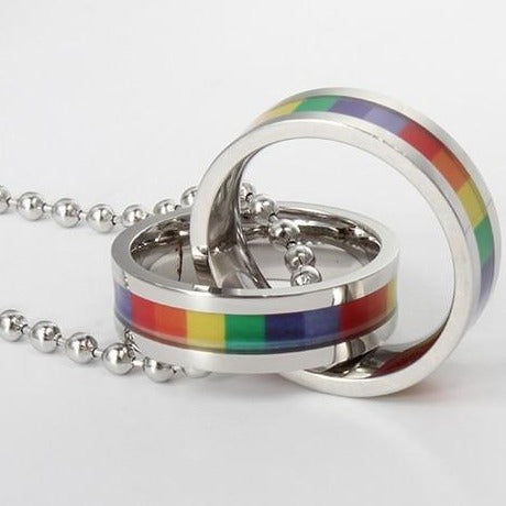 Pride Interlocking Rings Necklace
