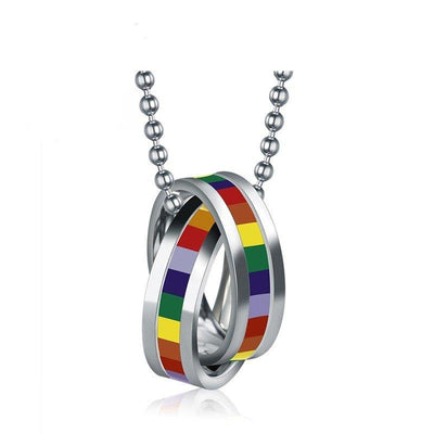 Pride Interlocking Rings Necklace