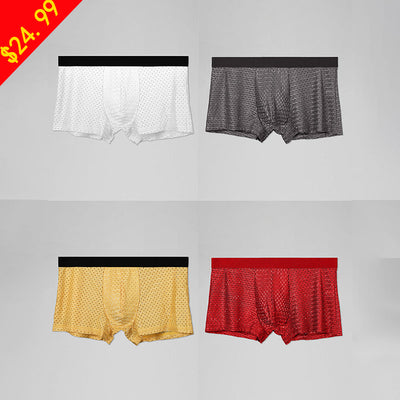 4 Pack Cool Mesh Ice Silk Men's Trunks - versaley