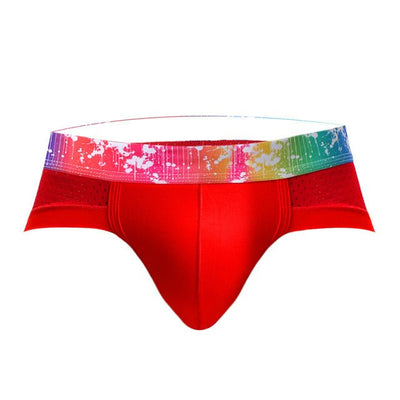 Rainbow Band Mesh Briefs underwear