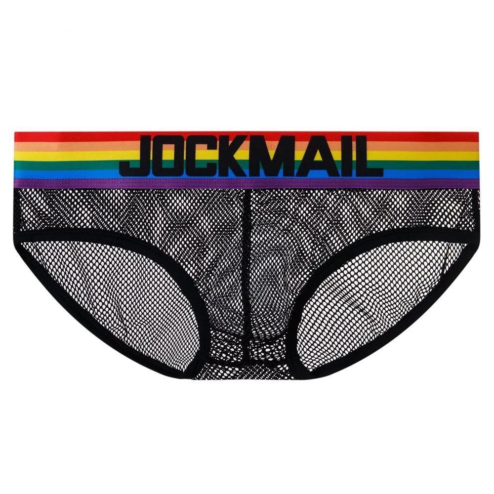 Rainbow Band Mesh Briefs underwear