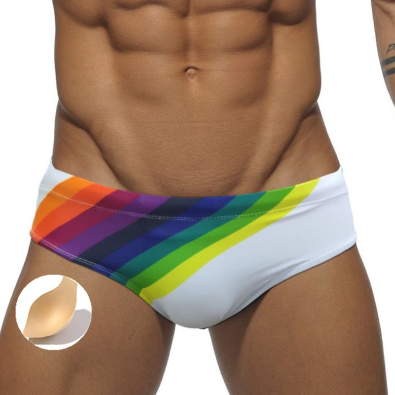 Rainbow Sailor Swim Briefs - Oh My Underwear