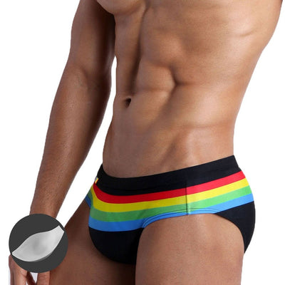 Ringaround Rainbow Swim Briefs - Oh My Underwear