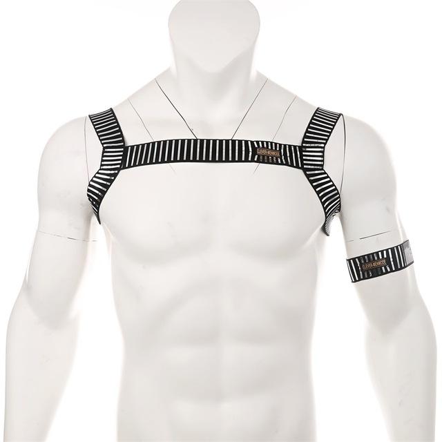 Roman Metallic Chest Harness + Armband