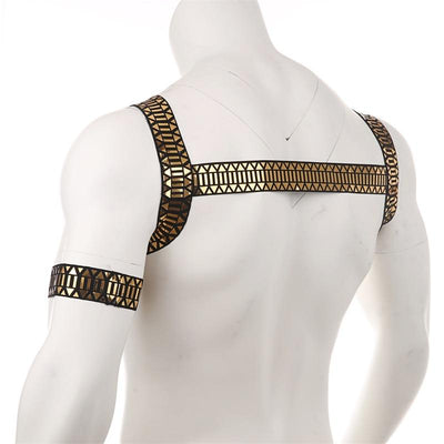 Roman Metallic Chest Harness + Armband