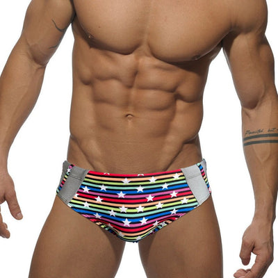 Silver Stud Rainbow Swim Briefs - Oh My Underwear