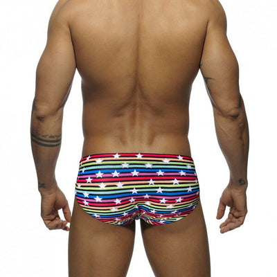 Silver Stud Rainbow Swim Briefs