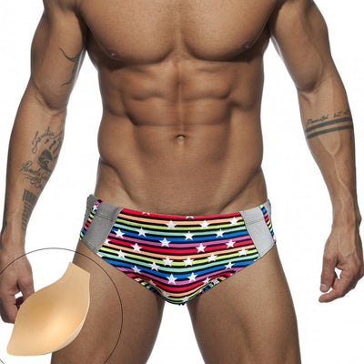 Silver Stud Rainbow Swim Briefs - Oh My Underwear