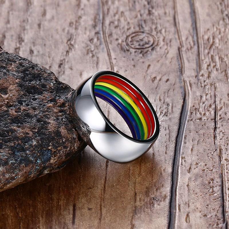 Stainless Steel Hidden Pride Ring