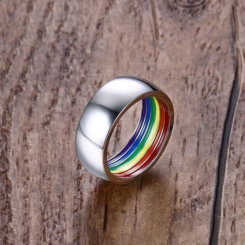 Stainless Steel Hidden Pride Ring